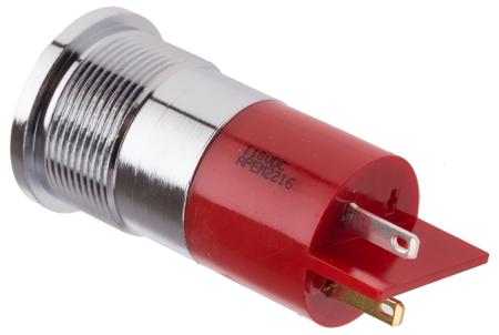 833-2904 RS Pro Red Indicator, 110 V dc, 18 mm Lamp Size, 22mm Mounting Hole Size, IP67