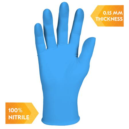 54421 Kimberly Clark G10 Blue Powdered Nitrile Disposable Gloves, Size S, No, 1000 per Pack