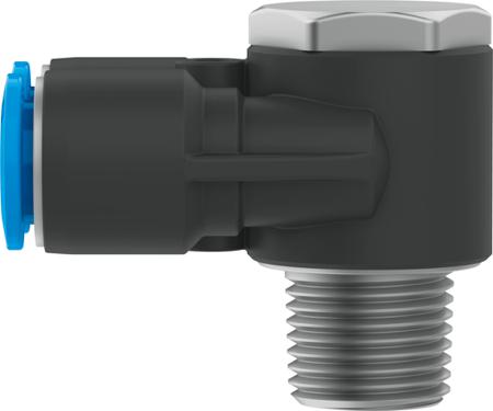 QSYLV-1-4-8 Festo Threaded-to-Tube Pneumatic Fitting, R 1/4 Male x R 1/4 Male x R 1/4