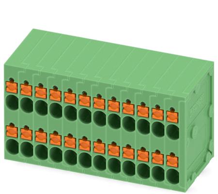 1841597 Phoenix Contact SPTD 1.5/12-H-3.5 Series PCB Terminal Block, 3.5mm Pitch, Through Hole Mount, Spring Cage Termination