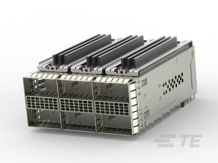 2299924-2 TE Connectivity ZQSFP Series 38 Way 6 Port Female Straight Cage Assembly 0.8mm Pitch Solder Termination