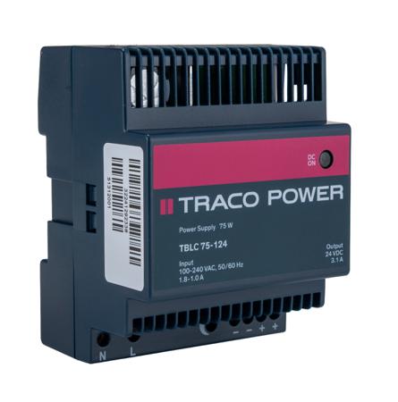 TBLC-75-124 TBLC DIN Rail Power Supply, 75W, 3.1A