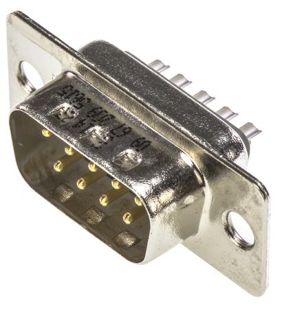 09672095615 HARTING 9 Way Panel Mount D-sub Connector Plug, 2.77mm Pitch