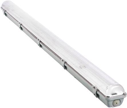 765-9637 35 W Fluorescent Ceiling Lighting & Batten Single Batten, 240 V Linear, 1 Lamp, Anti-corrosive, 1500 x 100 x 83 mm