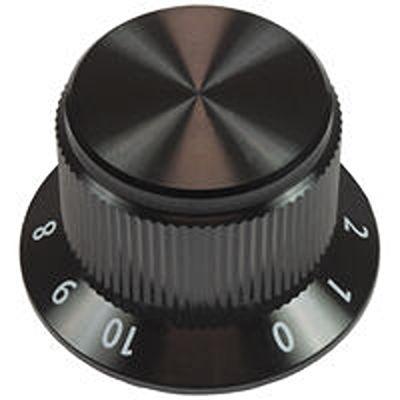 ACCKMS1916NGJ14 Vishay 10 → 35mm Black Potentiometer Knob for 1/4in Shaft Screw Fix,