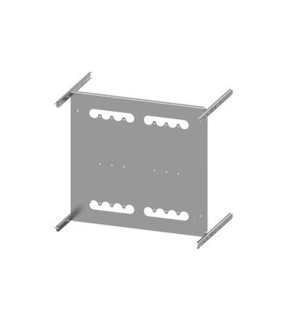 8PQ6000-8BA65 Siemens Grey 4 Gang Mounting Plate Sheet Steel Mounting Plate