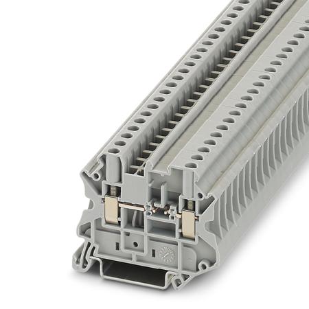 3046237 Phoenix Contact UT Series UT 4-MTD-BE Feed Through Terminal Block, 2-Way, 500mA, 26-10-2020 AWG Wire, Screw Termination