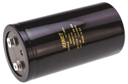 ALS30A332NP450 KEMET 3300μF Aluminium Electrolytic Capacitor 450V dc, Screw Terminal -
