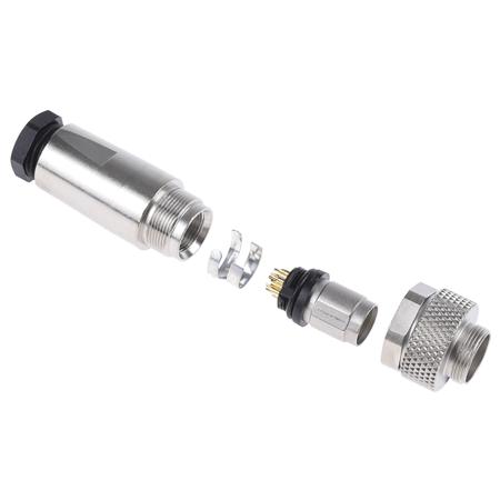 99-0425-10-08 Binder, 8 Pole Cable Mount Connector Plug, Male Contacts