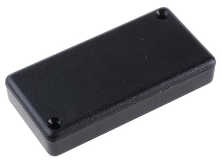 1551LBK Hammond 1551 Series Black ABS Enclosure, IP54, Flanged, Black Lid, 80 x 40 x 15mm