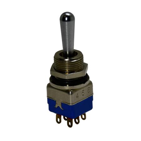 12147AX408 APEM Toggle Switch, Panel Mount, DPST, Solder Lug Terminal, 30V dc