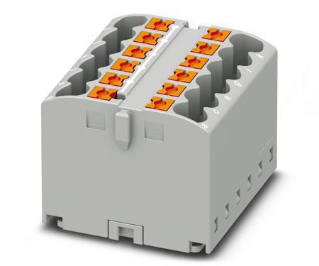 3273416 Phoenix Contact Distribution Block, 12 Way, 0.14 → 4mm², 24A, 500 V, Grey