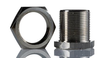 231-2548 RS PRO 3060 Series Bulkhead Threaded Adaptor, BSP 1/2 BSP Female to M28, Threaded Connection Style
