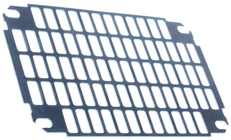 NSYMR32 Schneider Electric PanelSeT Series Steel Perforated Mounting Plate, 2mm H, 154mm W, 255mm L for Use with Spacial CRN