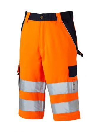 SA30065-ORN-50-34 Dickies SA30065 Orange/Navy Hi-Vis Men's Shorts Imperial Waist 34inMetric Waist-84 → 88cm