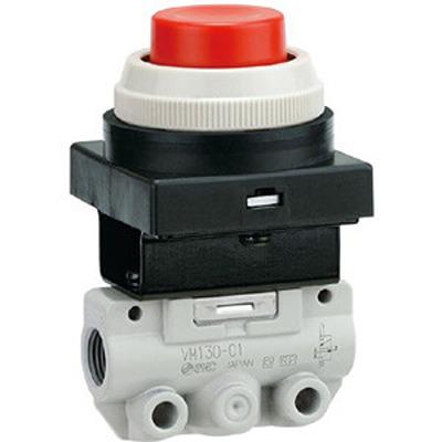 VM120-F01-33A SMC Push Button (Flush) 2 Port Mechanical Valve Mechanical Valve VM100 Series, G 1/8, 1/8in,