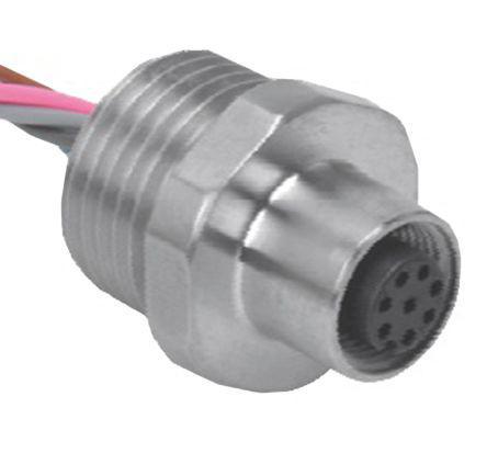 FK-8-0-2-14-5-NPT Turck FK Series, 8 Pole Panel Mount Connector Plug, IP68, Female Contacts, Threaded Mating