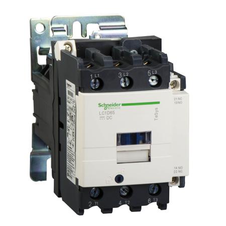 LC1D806BD Schneider Electric TeSys 3 Pole Reversing Contactor - 80 A, 24 V dc Coil, 1NC + 1NO, 45 kW
