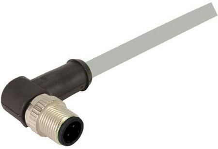 21348600C79010 HARTING Male 12 way M12 to 12 way Free End Sensor Actuator Cable, 1 m