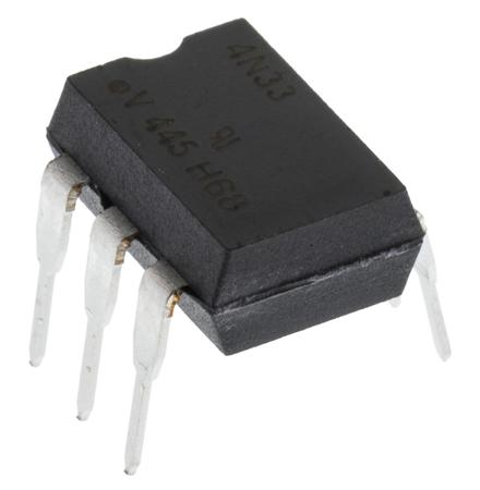 4N33 Vishay  DC Input Darlington Output Optocoupler, Through Hole, 6-Pin PDIP