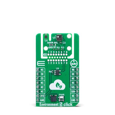 MIKROE-6573 MikroElektronika Environment 5 Click Temperature, Humidity Add On Board for Mikroe-6573 MikroBus
