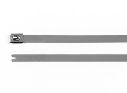 111-94279-MBT27H-SS316-ML HellermannTyton, MBT27H Series Metallic 316 Stainless Steel Roller Ball Cable Tie, 681mm x 7.9 mm