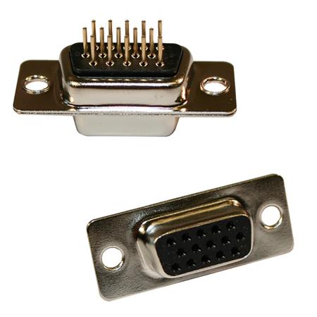 180-044-113R911 Norcomp 180 44 Way Through Hole D-sub Connector Plug, 2.29mm Pitch, with 4-40 Spacer/Board Lock