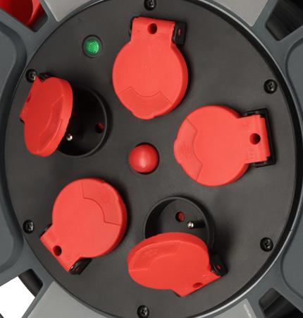 9231201100 brennenstuhl 25m 5 Socket Type E - French Cable Reel Open Reel, 230 V, IP44