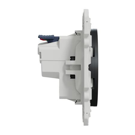 S540052 Schneider Electric Anthracite 1 Gang Plug Socket, 2 Poles, 16A, French 2P, Indoor Use