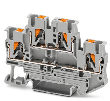 3211480 Phoenix Contact  PTTB 2.5-2BE Series Grey, 0.14 → 4mm², Push In Termination
