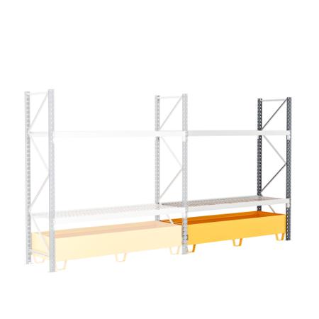 ZRRETBAC2018602S1 Manorga RAL 7024 Sheet Steel Galvanised Storage Rack System Shelving System, 2000mm