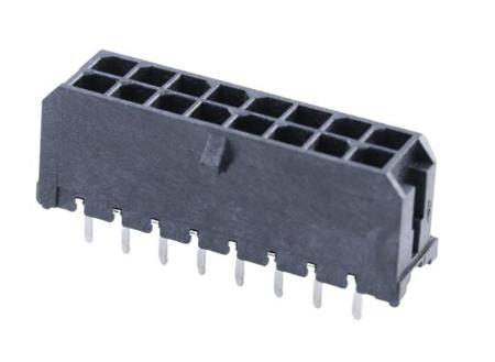 430451628 Molex 43045 Series Vertical Through Hole PCB Header, 16 Contact(s), 3 mm Pitch, 2 Row, Shrouded