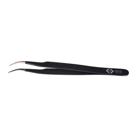 T2361D CK 120 mm, Stainless Steel, Curved, Fine, ESD Tweezer