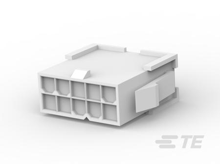 1-1969599-0 TE Connectivity VAL-U-LOK Series Straight Panel Mount Housing, 10 Contact(s), 4.2mm Pitch, 2 Row(s), Shrouded