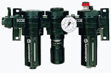 FRL64-601 Norgren G 3/4 Filter Regulator Lubricator, Automatic Drain, 40μm Filtration Size