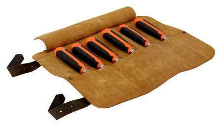 424P-S6-LR Bahco 6 pieces Piece Chisel Set, 266mm Length, 6 mm, 10 mm, 12 mm, 18 mm, 25 mm, 32 mm Blade Width
