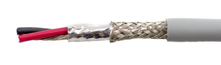 78332 SL001 Alpha Wire Ecogen Ecocable Mini Control Cable, 2 Cores, 0.38 mm² 22 AWG, Screened, 305 m, Grey Modified Polyphenylene