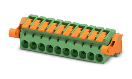 1110615 Phoenix Contact, 5.08mm Pitch, 10 Way, , Pluggable Terminal Block, Plug, Cable Mount, Push-In Termination,
