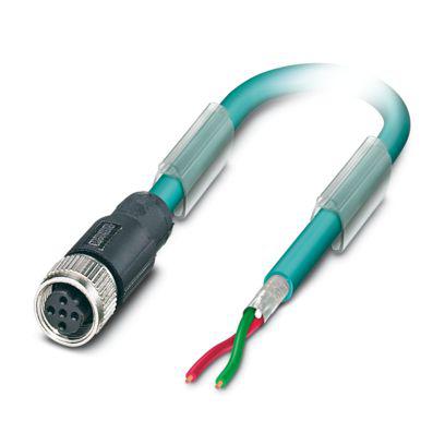 1525539 Phoenix Contact Straight Female 2 way M12 to Sensor Actuator Cable, 15m