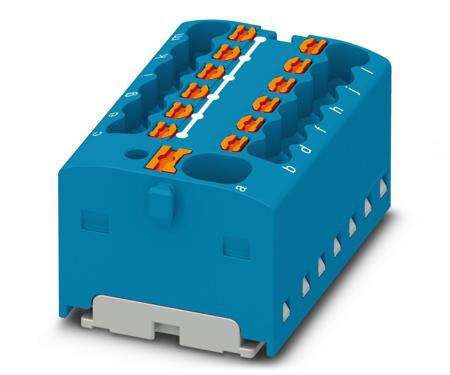 1046962 Phoenix Contact Distribution Block, 13 Way, 2.5mm², 17.5A, 450 V, Blue