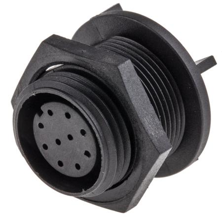 PX0413/10S/PC Bulgin Circular Connector, 10 Contacts, PCB, Miniature Connector, Socket, Female, IP68, Buccaneer 400 Series