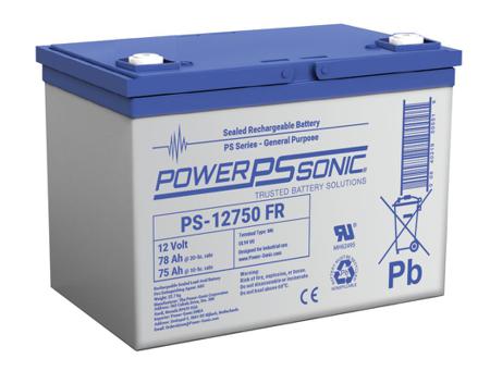 PS-12750-M6-FR Power Sonic 12V M6 Sealed Lead Acid Battery, 78Ah