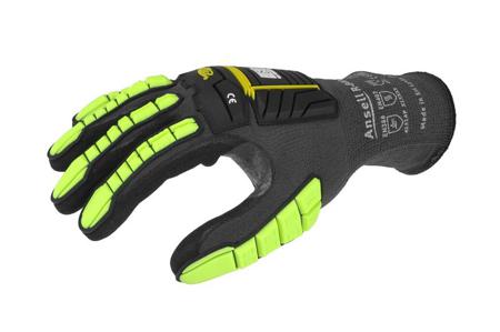 840-12 Ansell R840 Black Nylon, Spandex Abrasion Resistant, Extra Grip Work Gloves, Size 12, Nitrile Coating