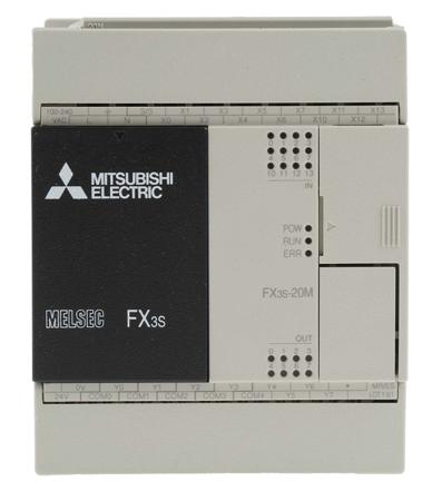 FX3S-20MR/ES Mitsubishi FX3S Series PLC CPU for Use with FX3 Series, Relay, Transistor Output, 12-Input, DC Input
