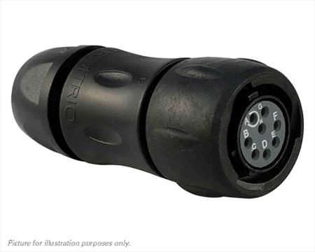 UTS6JC12E8S Souriau Sunbank by Eaton, UTS 8 Way Cable Mount MIL Spec Circular Connector Plug, Socket Contacts,Shell Size 12,