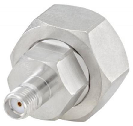 32K164-S00N1 Rosenberger Straight 50Ω Coax Adapter SMA Socket to 4.3-10 Plug 12GHz
