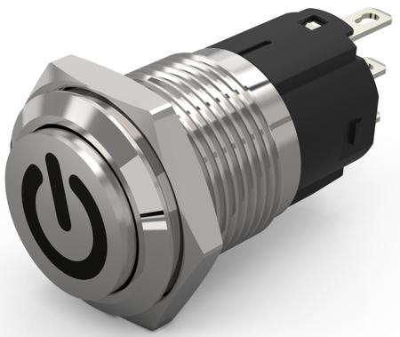 82-4161.1000.B002 EAO 82 Series Push Button Switch, Momentary, Panel Mount, 16mm Cutout, SPDT, 240V, IP65, IP67