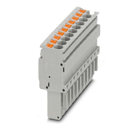 3209950 Phoenix Contact  44326, PP-H 2 Series Grey, 4mm², Push In Termination