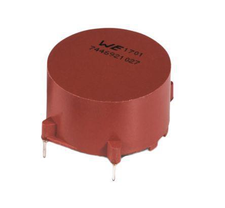 7446924003 Wurth Elektronik WE-LF Through Hole Common Mode Choke, 30 mΩ, -40 → +125 °C, 4 A, 2 x 0.065Ω, 33.5 (Dia.) x 20mm
