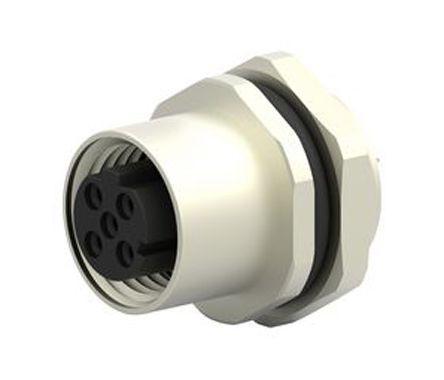 T4133512041-000 TE Connectivity M12 Series, 4 Pole Panel Mount Circular Connector Plug, Female Contacts, IP67